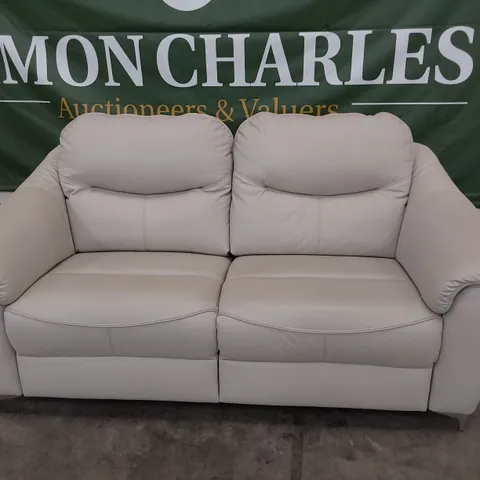 QUALITY BRITISH DESIGNER G PLAN JACKSON THREE SEATER SOFA OXFORD CHALK LEATHER