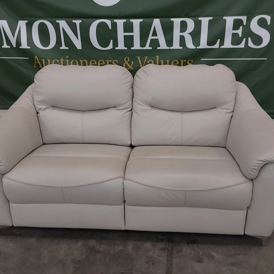 QUALITY BRITISH DESIGNER G PLAN JACKSON THREE SEATER SOFA OXFORD CHALK LEATHER