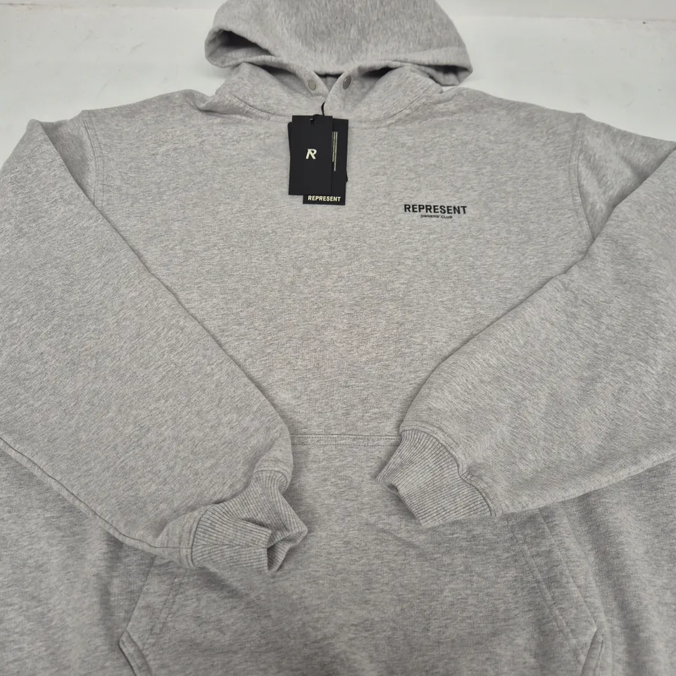 REPRESENT OWNERS CLUB HOODIE – ASH GREY, UK S