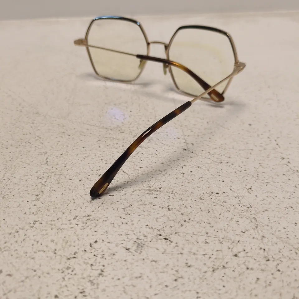 TOM FORD EYEWEAR – OCTAGONAL GOLD METAL FRAMES, MADE IN ITALY