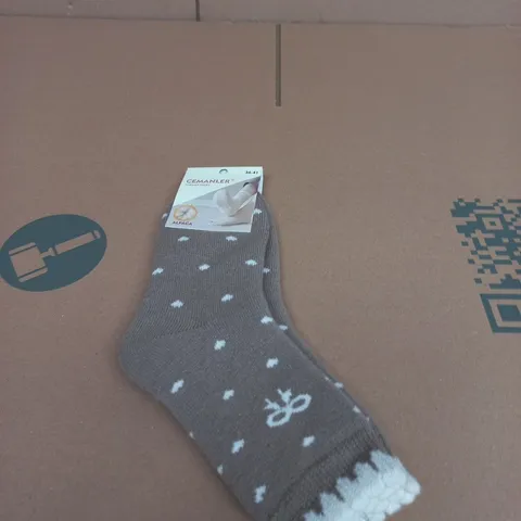 CEMANLER THERMO SOCKS ALPACA –  WITH WHITE POLKA DOTS (UK 3–7, EU 36–41)
