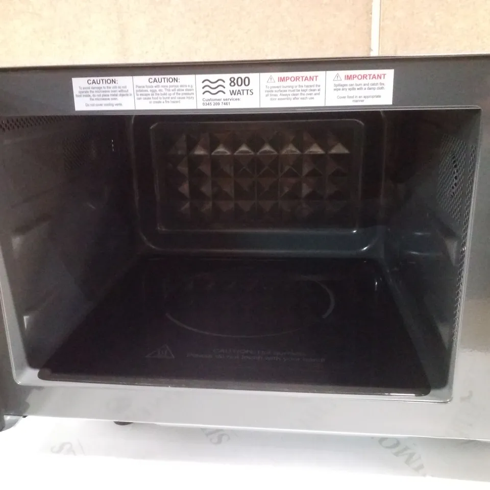 BOXED RUSSELL HOBBS RHEM2301B 23L EASI FLATBED DIGITAL 800W SOLO MICROWAVE