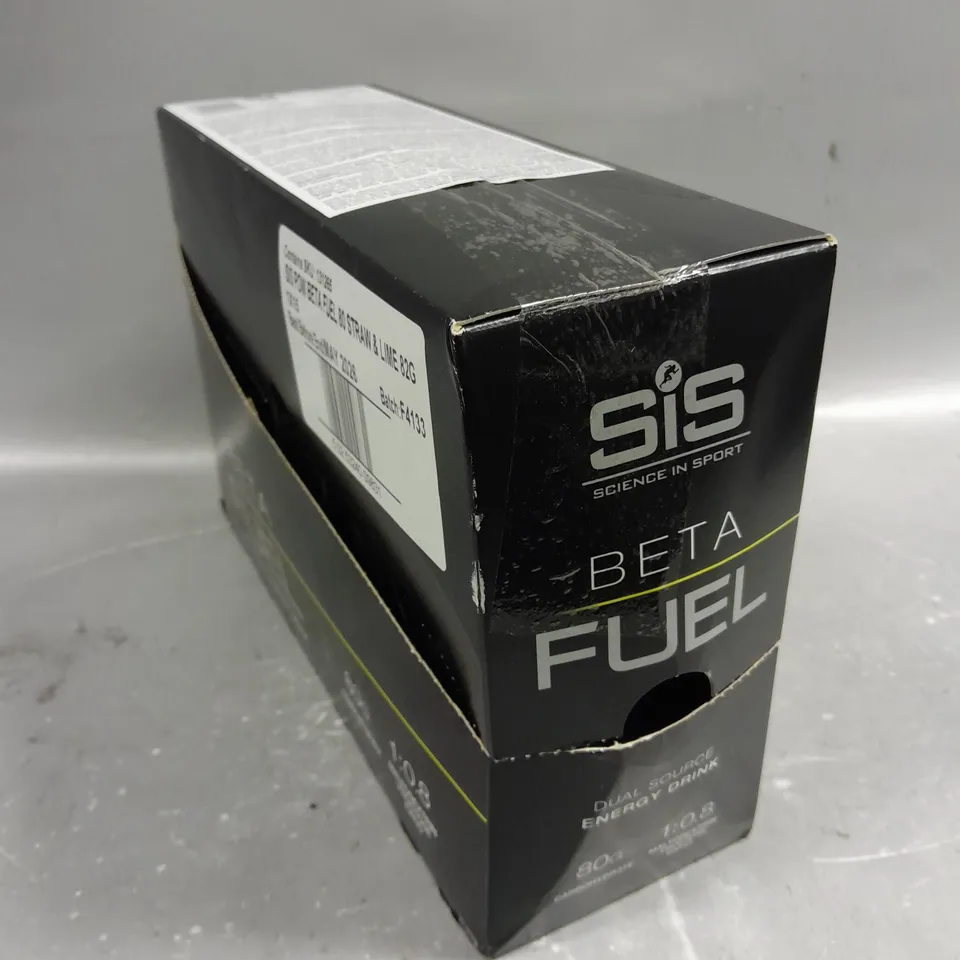 BOXED SIS BETA FUEL DUAL SOURCE ENERGY DRINK - 15 X 82G - STRAWBERRY & LIME 