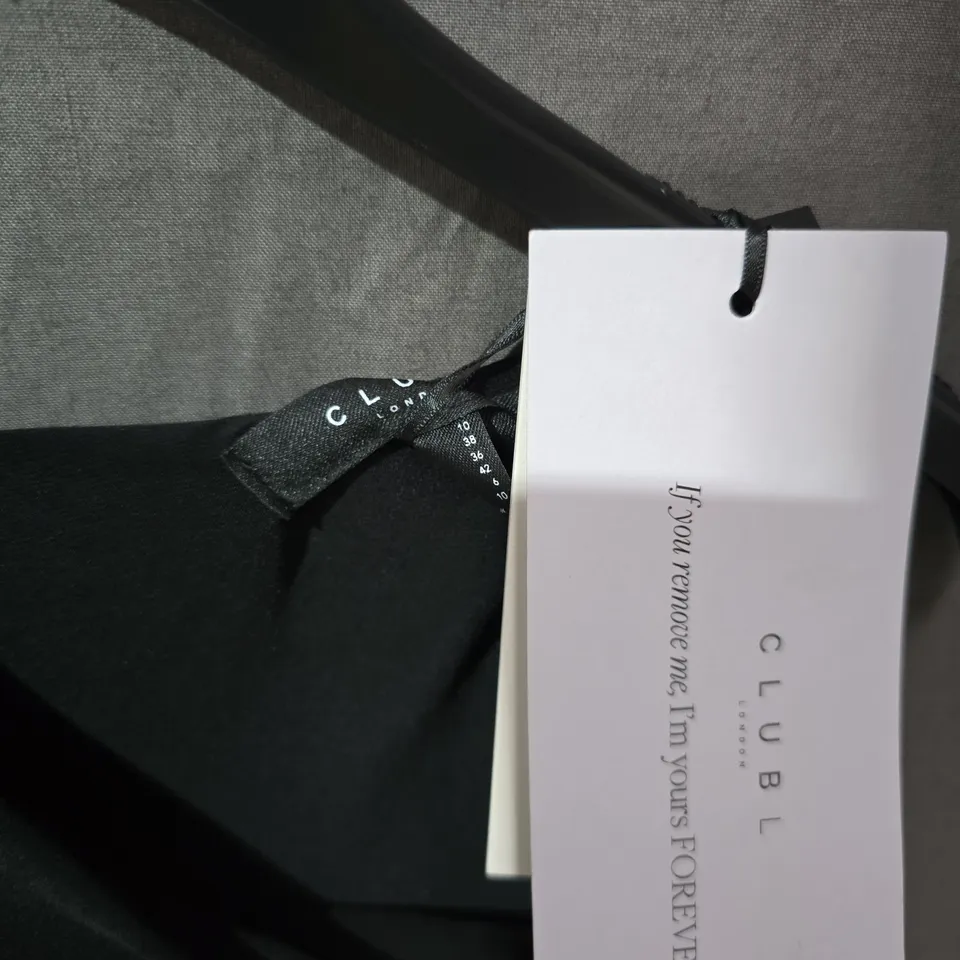 CLUB L LONDON BLACK DRAPED DRESS – WOMEN'S