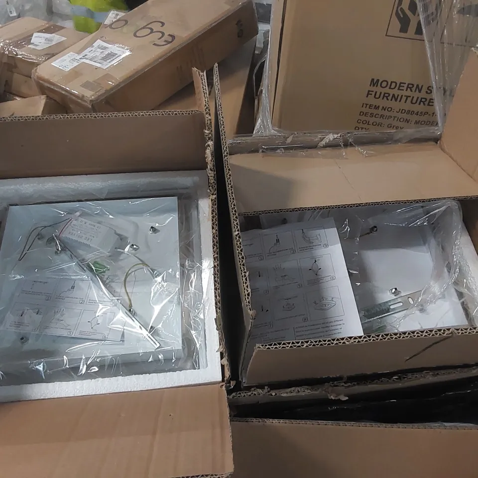 PALLET OF ASSORTED ITEMS INCLUDING: ELECTRIC CAR CLEANERS, FEMOMETER HCG TESTS, CEILING LIGHTS, POPPIES NAPKINS ECT