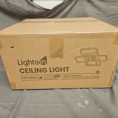 BOXED LIGHTSIN CEILING LIGHT IN BLACK 