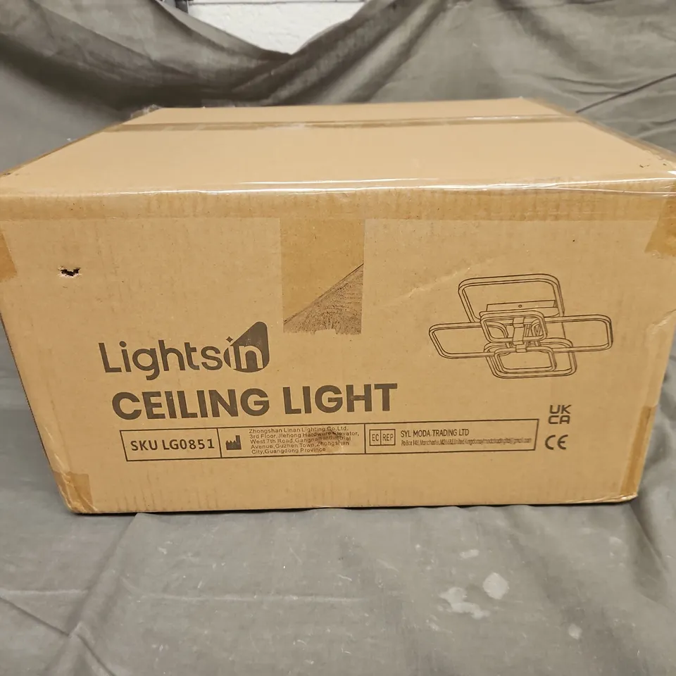 BOXED LIGHTSIN CEILING LIGHT IN BLACK 