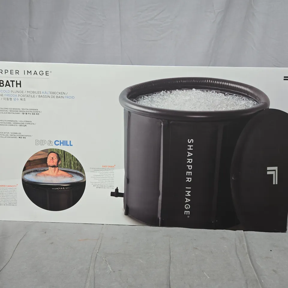 BOXED SHARPER IMAGE PORTABLE COLD PLUNGE ICE BATH