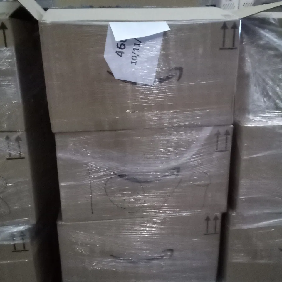 PALLET OF 6 BOXES CONTAINING ASSORTED ITEMS INCLUDING PTERODACTYL COSTUME, FURNITURE LEG CUPS, BIRTHDAY CARD, CRYSTAL HAIR REMOVAL, OBAMA AND THE WORLD BOOK, BEANIE