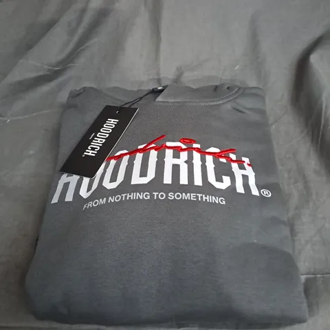 HOODRICH CERTIFY OVERHEAD HOODIE JUNIOR IN GREY/RED SIZE 13-15YRS