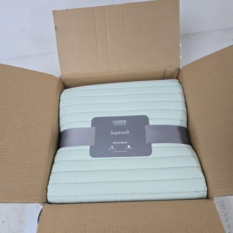 COZEE HOME SUPERSOFT BEDSPREAD – MINT GREEN 150X200CM