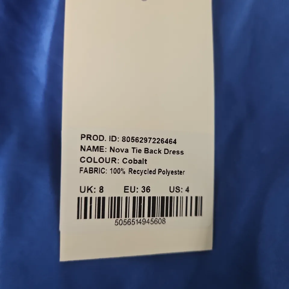 OMNES NOVA TIE BACK DRESS – COBALT BLUE UK 8