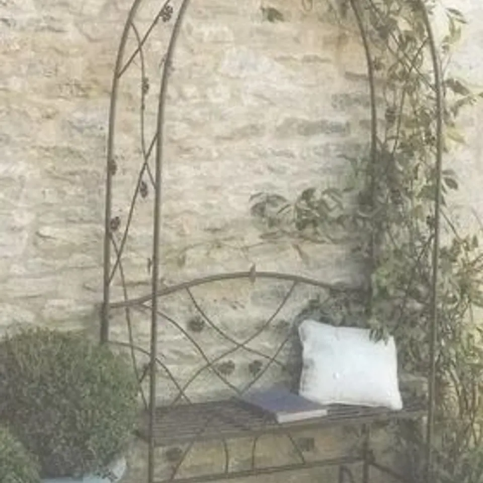 BOXED EILA WROUGHT-IRON ARBOUR 2 BOXES