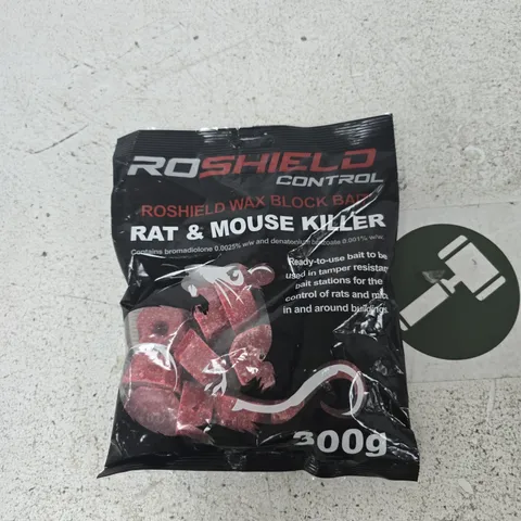 ROSHIELD WAX BLOCK BAIT RAT & MOUSE KILLER β 300G