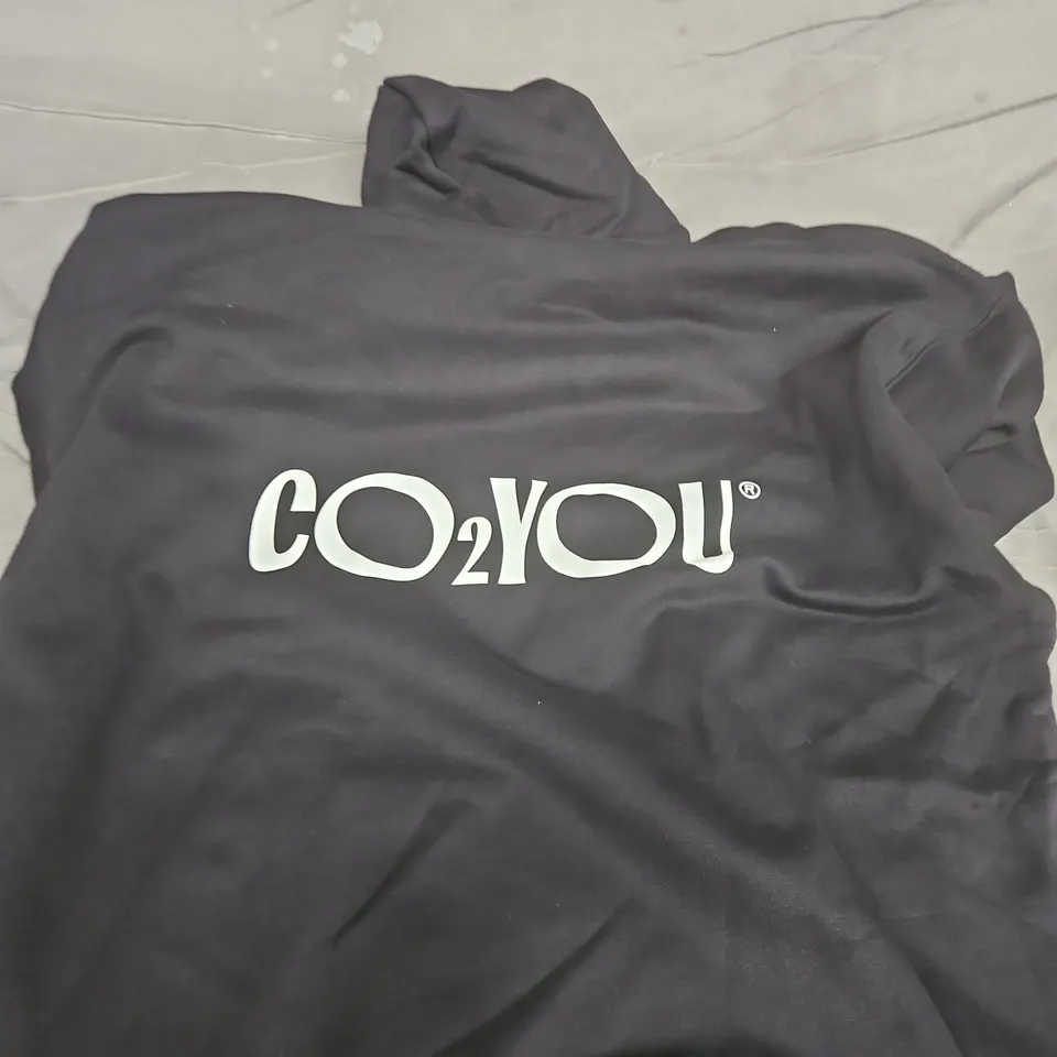 CO2 YOU BRANDED BLACK HOODIE - XL