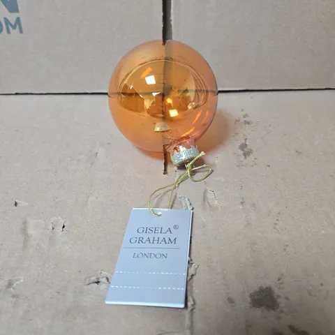 GISELA GRAHAM LONDON ORANGE CHRISTMAS BAUBLES – SET OF 12