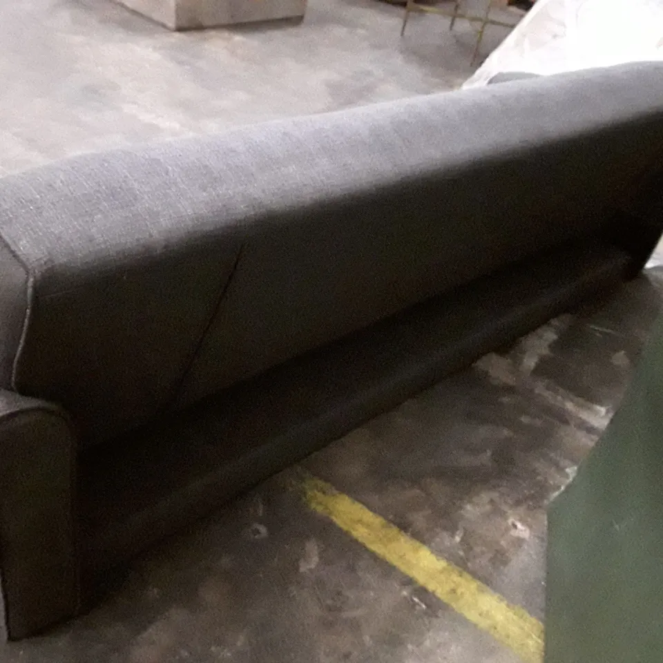 QUALITY DESIGNER ALLINE UPHOLSTERED CHAISE LOUNGE - SLATE FABRIC