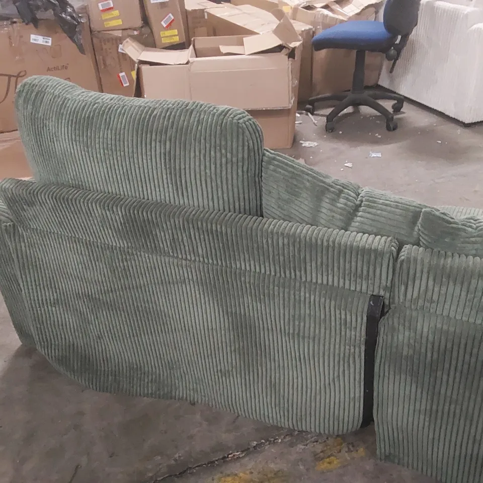 QUALITY DESIGNER 3 SEATER CORDUROY SOFA - MISSING LEGS