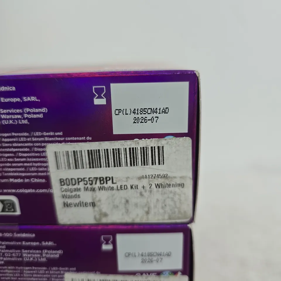 SET OF 5 COLGATE MAX WHITE LED WHITENING KITS WITH COMFORT FIT DEVICE