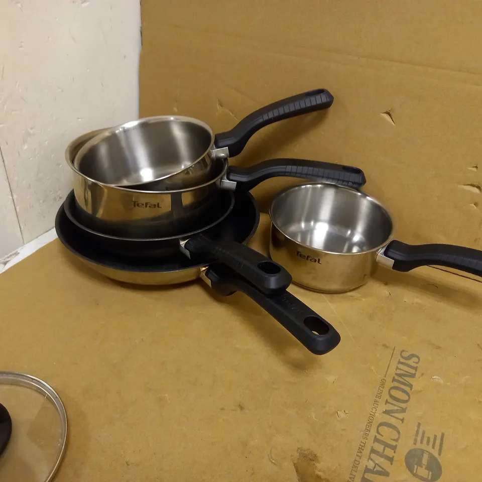 TEFAL COMFORT MAX STAINLESS STEEL POTS AND PANS INDUCTION SET
