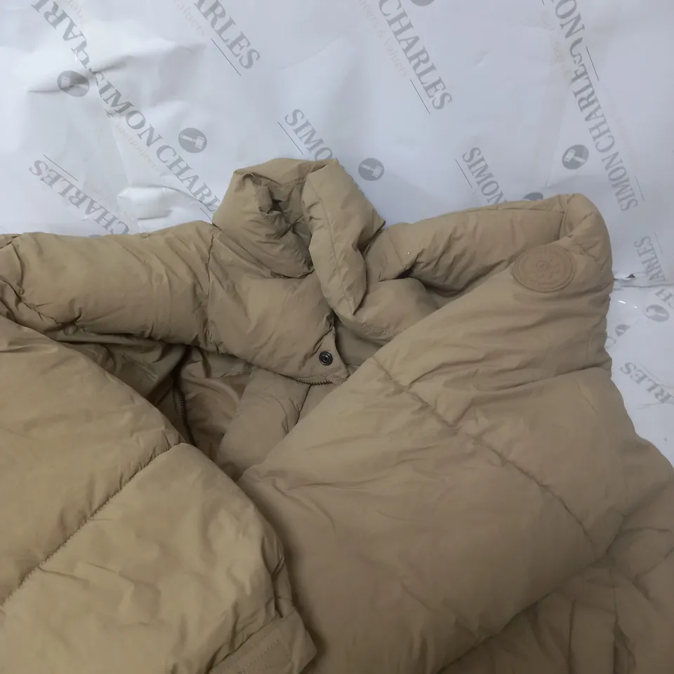 BEIGE PUFFER JACKET LARGE H M 