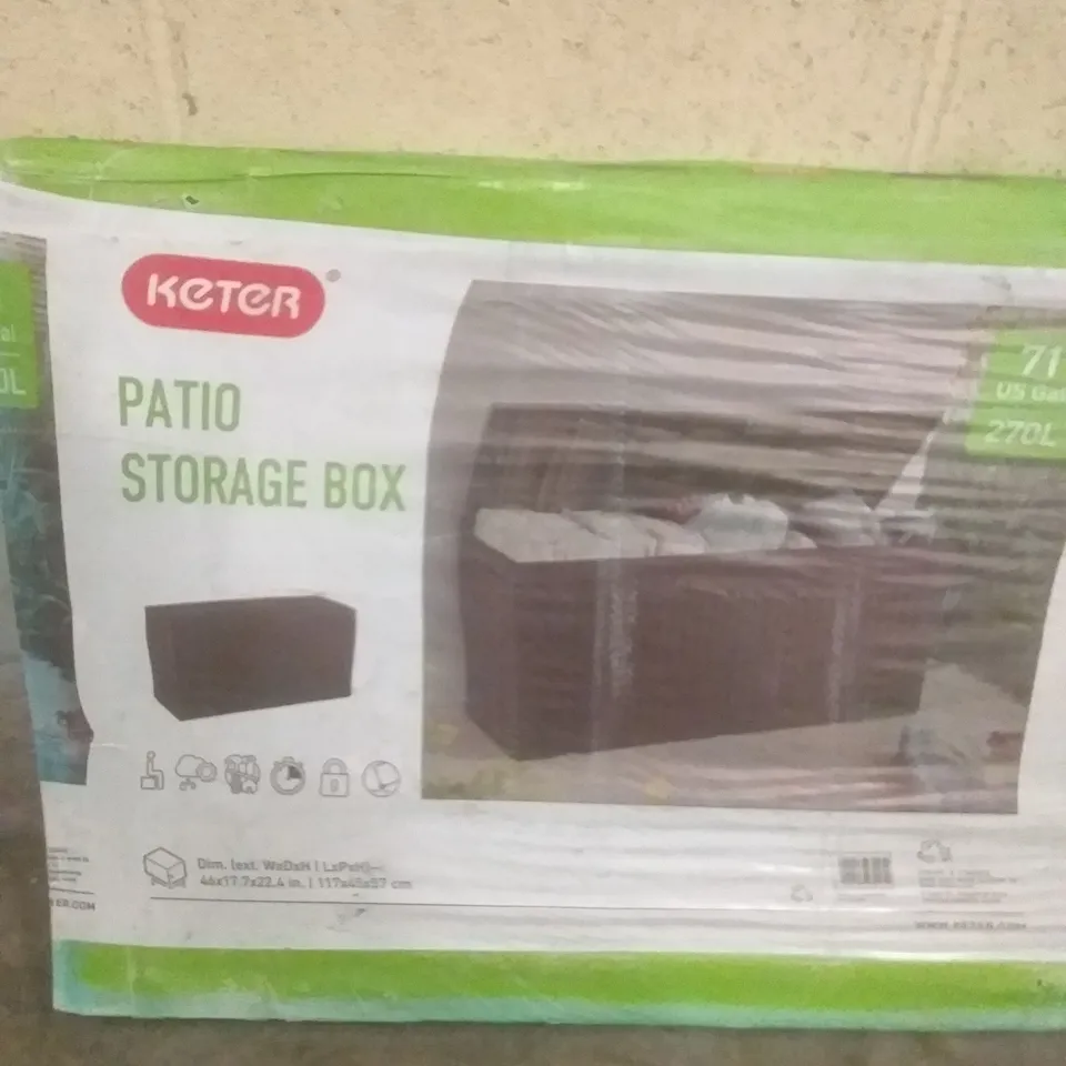 KETER 270L PATIO STORAGE BOX 117X45X57CM
