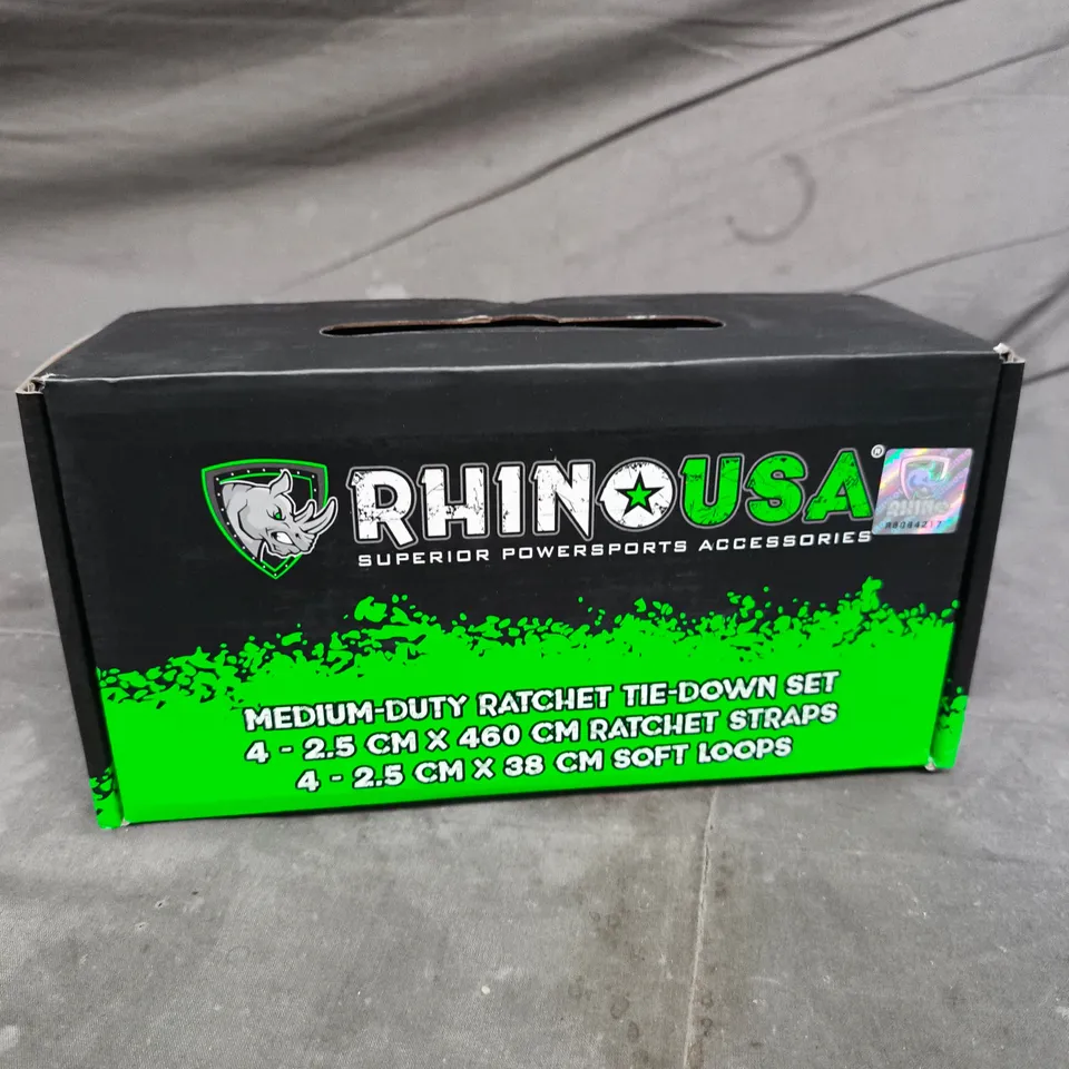 RHINOUSA MEDIUM-DUTY RATCHET TIE-DOWN SET