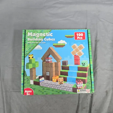 MAGNETIC BUILDING CUBES – 100 PIECES, BOXED (AGES 3+)