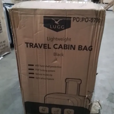 BOXED LUGG LIGHTWEIGHT TRAVEL LUGGAGE CASE -BLACK-