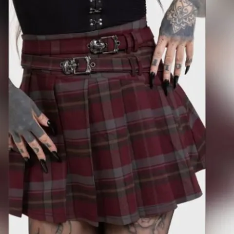 BRAND NEW KILLSTAR TARTAN RIOT SKIRT SIZE L