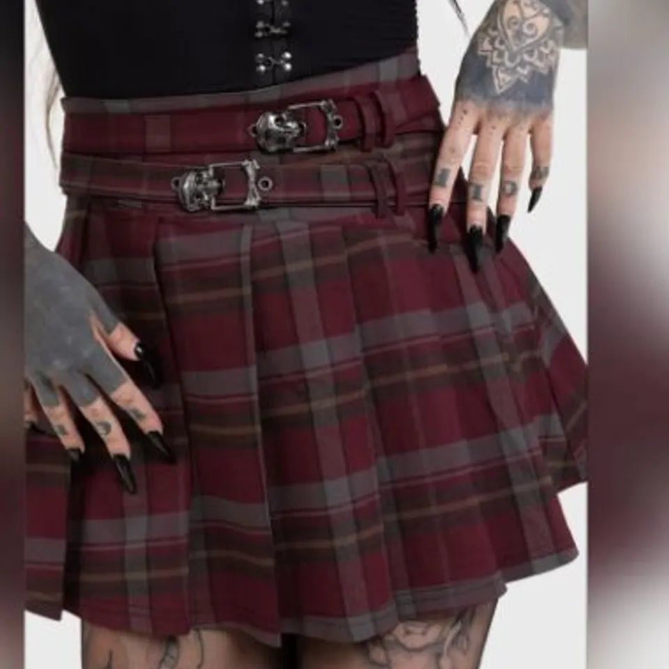 BRAND NEW KILLSTAR TARTAN RIOT SKIRT SIZE L
