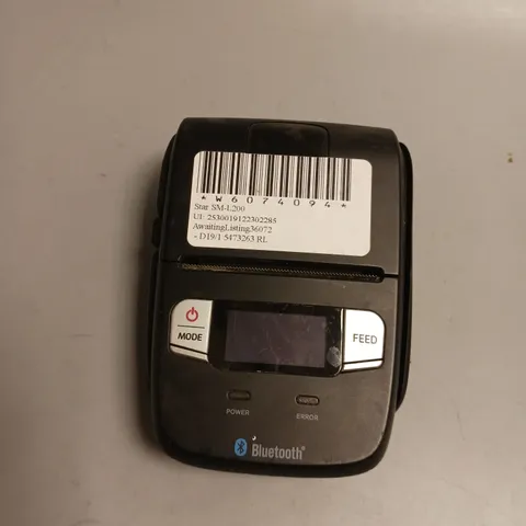 STAR MICRONICS PORTABLE THERMAL PRINTER BATTERY NOT INCLUDED
