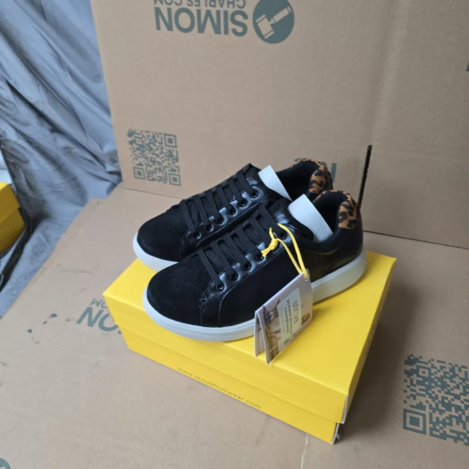 STRIVE DAKOTA BLACK LEOPARD WOMEN'S SNEAKERS, UK 5 (EU 38)