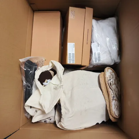 BOX OF APPROXIMATELY 18 ASSORTED SHOES TO INCLUDE: LINZI FLIP FLOPS 