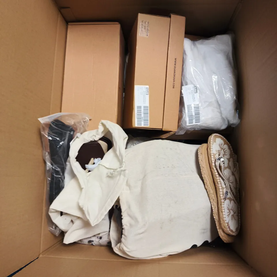 BOX OF APPROXIMATELY 18 ASSORTED SHOES TO INCLUDE: LINZI FLIP FLOPS 