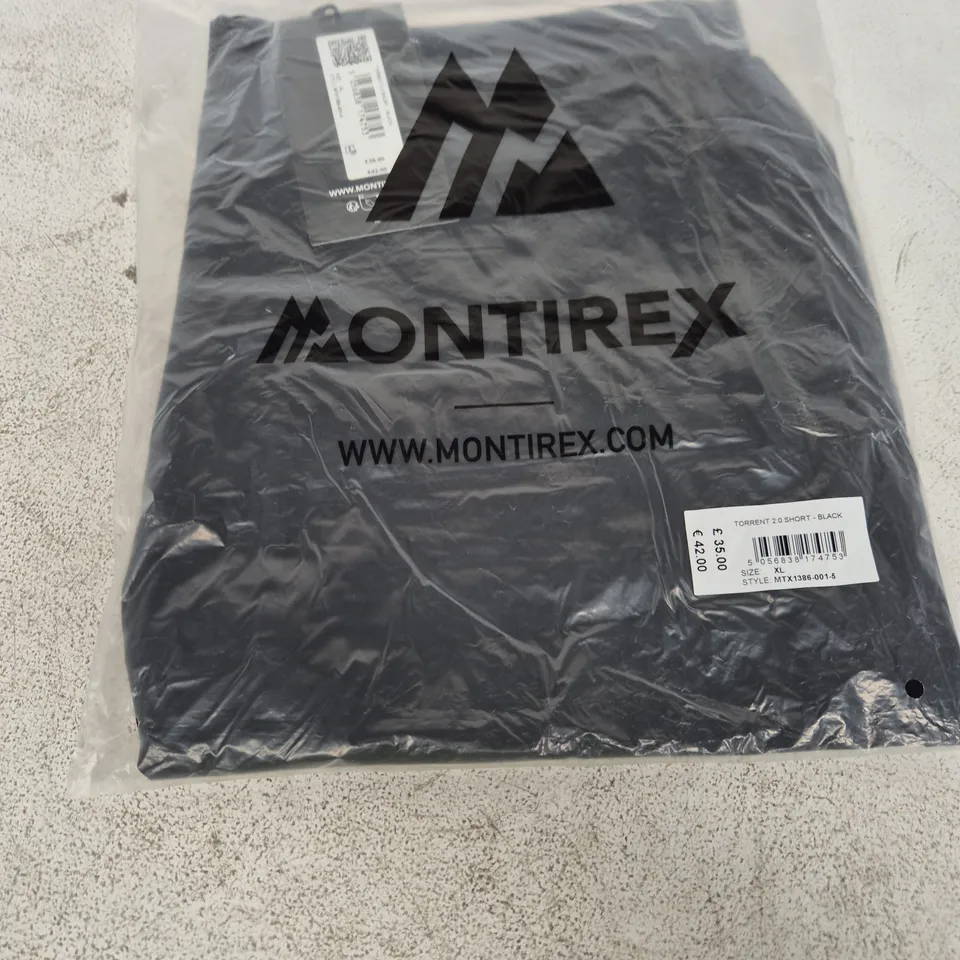 MONTIREX TORRENT 2.0 SHORT - BLACK, UK SIZE XL