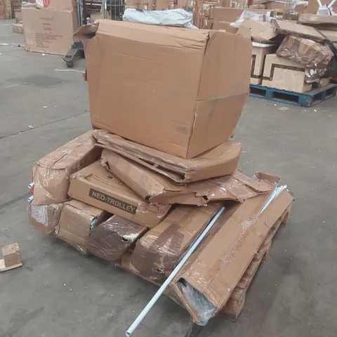 PALLET CONTAINING A LARGE QUANTITY OF ASSORTED NEO ITEMS INCLUDING: TUBE TENTS, TROLLEY ECT