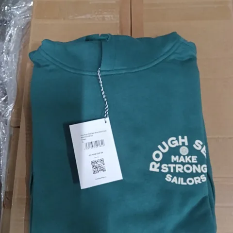 BOX OF BRASS MONKEY HOODIES - GREEN SIZE XL APPROXIMATELY 4