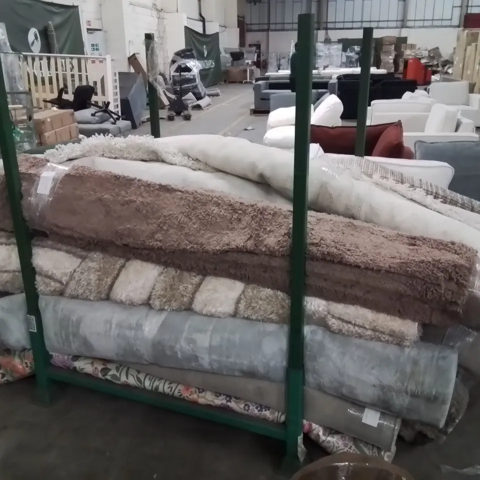 STILLAGE OF APPROXIMATELY 15 QUALITY DESIGNER AREA RUGS