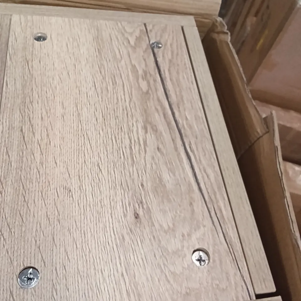 BOXED TALL SIDEBOARD - MISSING LEGS WON'T OPEN / CLOSE PROPERLY  