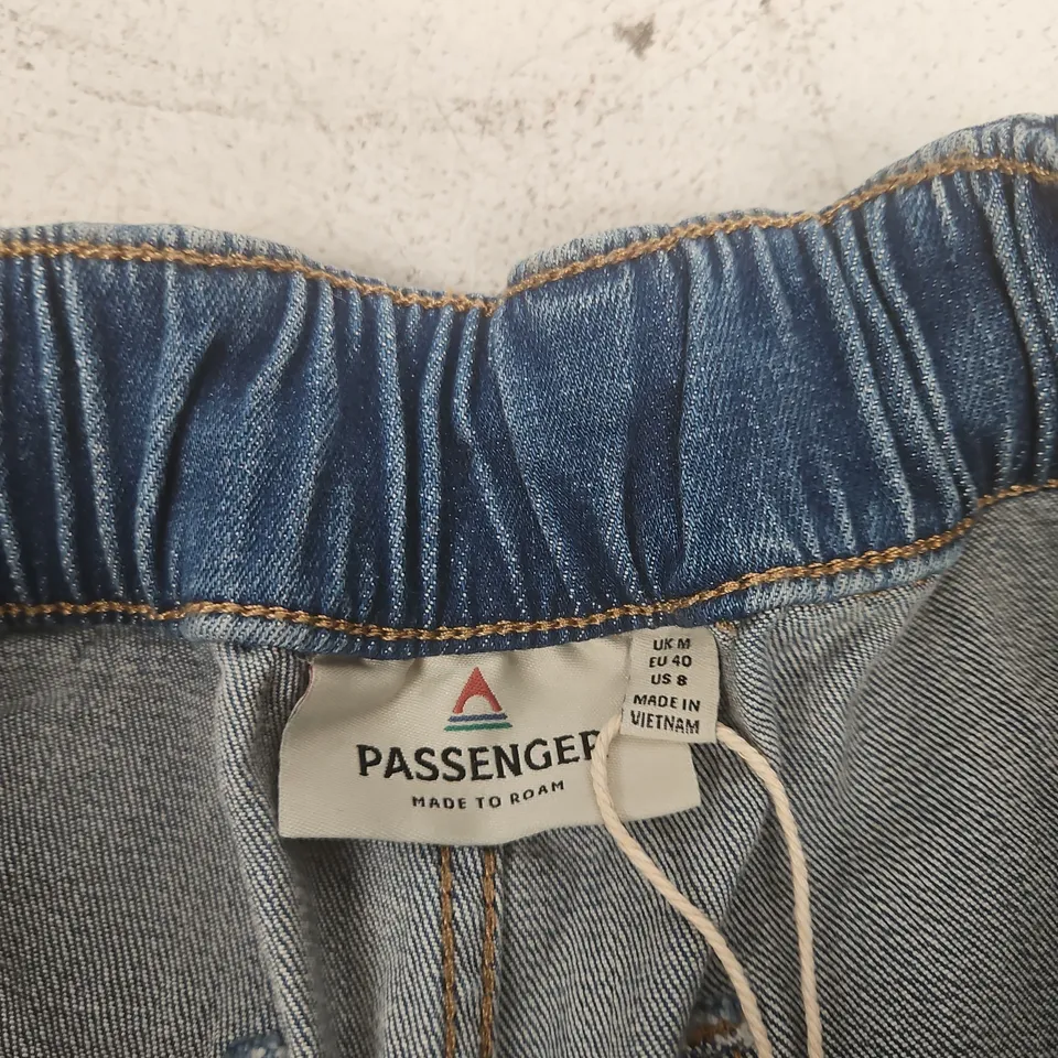 PASSENGER DENIM SHORTS – LIGHT WASH, UK M (EU 40, US 8)