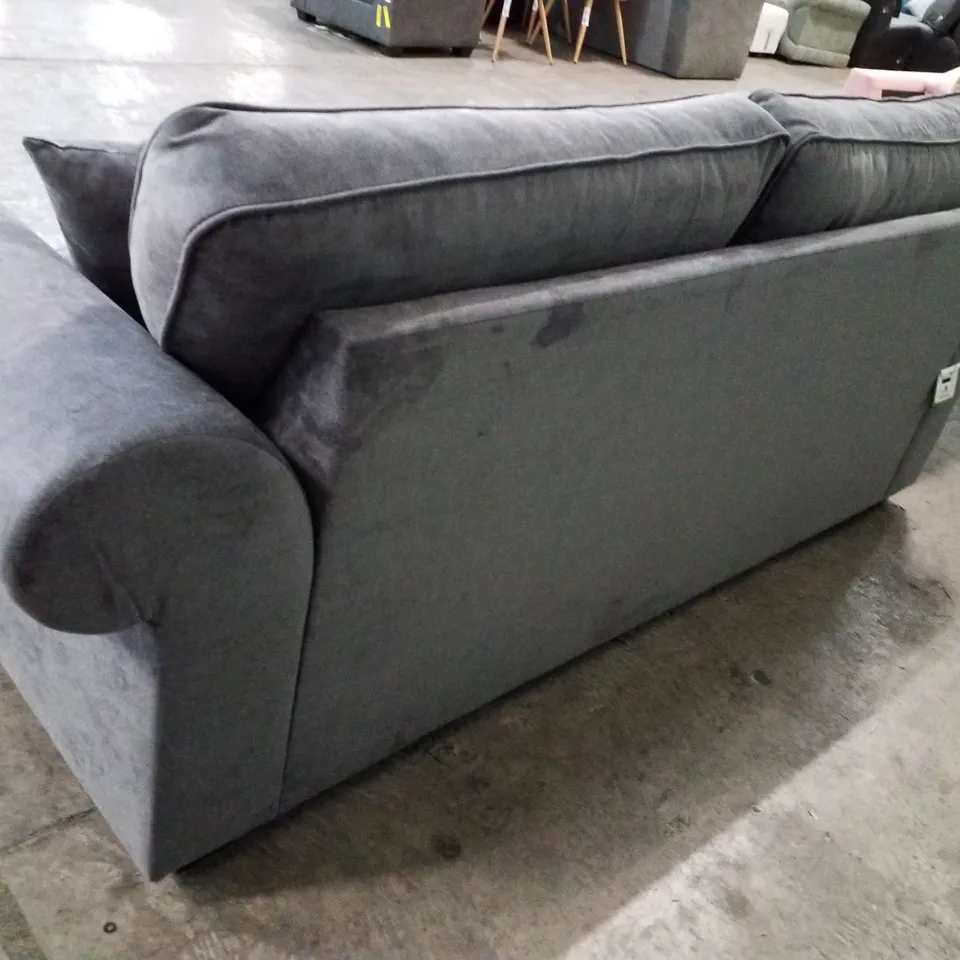 QUALITY DESIGNER 3 SEATER SOFA - GREY FABRIC