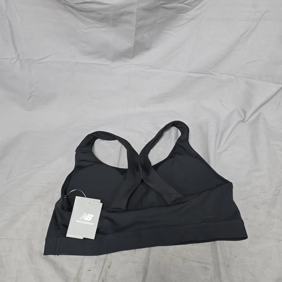NEW BALANCE NB ESSENTIAL TRAIL SPORTS BRA – BLACK – SIZE L