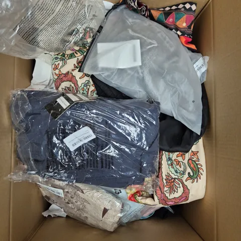APPROXIMATELY 25 ASSORTED CLOTHING PRODUCTS IN VARIOUS STYLES & SIZES 