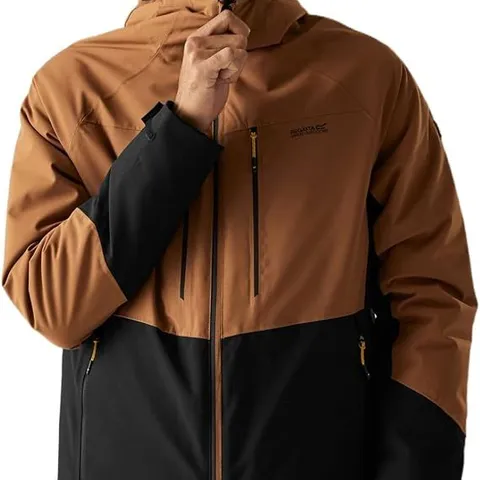 BRAND NEW REGATTA MENS HIGHTON STRETCH PADDED JACKET NUT BROWN/BLACK LARGE