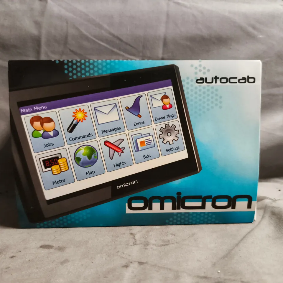 BOX TO INCLUDE APPROXIMATELY 18 BOXES OF AUTOCAB OMICRON DATA TERMINAL ACCESSORIES