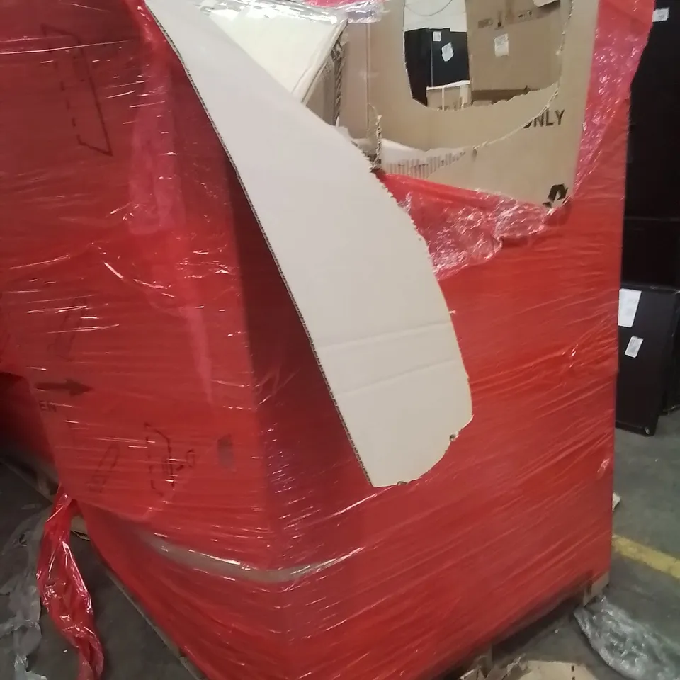 PALLET OF ASSORTED HOUSEHOLD GOODS AND PRODUCTS TO INCLUDE;ACCENT CHAIR,TOILET SEAT,WINDOW FILM