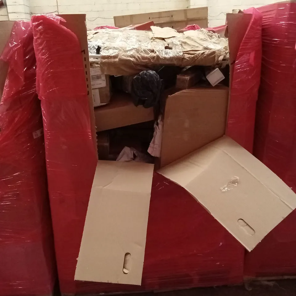 PALLET OF ASSORTED HOUSEHOLD GOODS AND PRODUCTS TO INCLUDE; BOXED FURNITURE ETC 