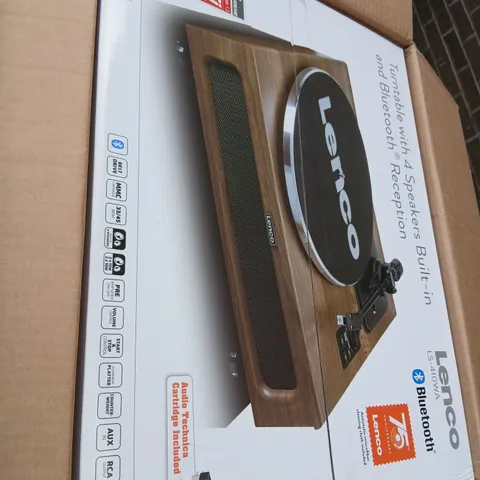 BOXED LENCO LS-410WA TURNTABLE AND BLUETOOTH RECEPTION 