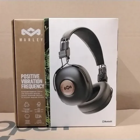 AS NEW MARLEY POSITIVE VIBRATION FREQUENCY BLUETOOTH HEADPHONES 